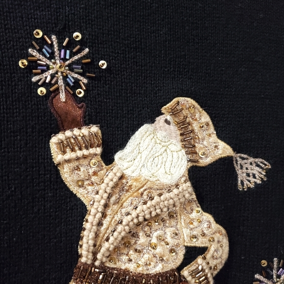 Talbots - Skating Santa - Christmas Sweater - Petite S - Picture 3 of 10